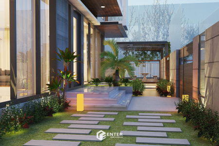 Biệt thự hiện đại 2 tầng